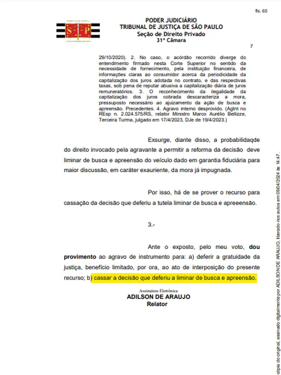 Documento do processo — Busca e apreensão