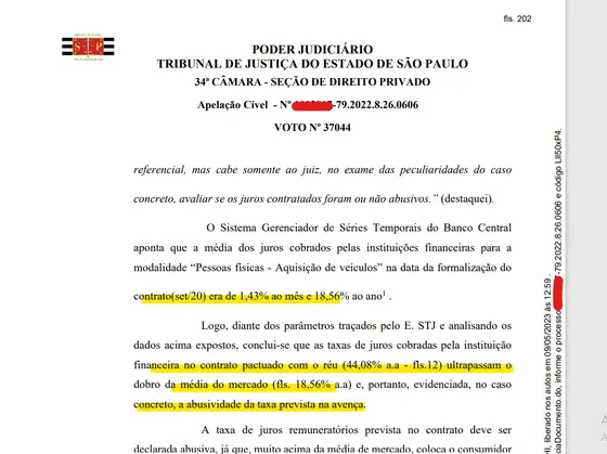 Documento do processo — Revisão de contrato