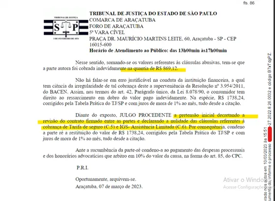 Documento do processo — Embargos de terceiro